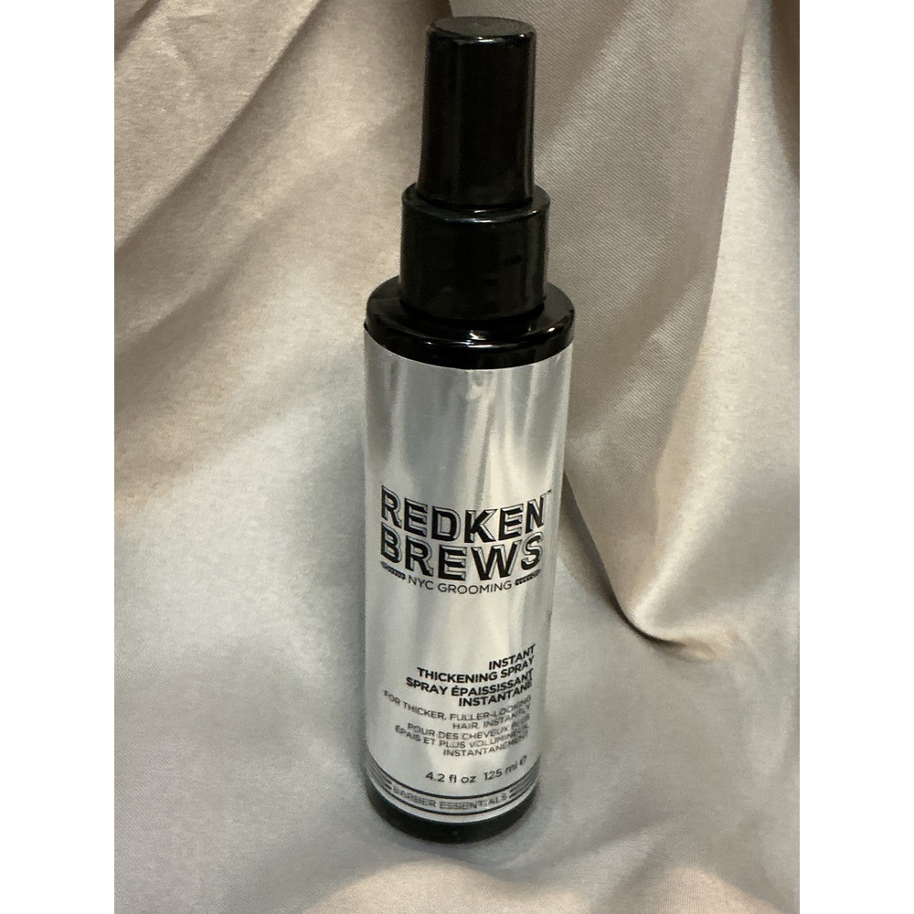 Redken Brews Thickening Spray Men 4.2oz Silver New Barber Essentials Styling